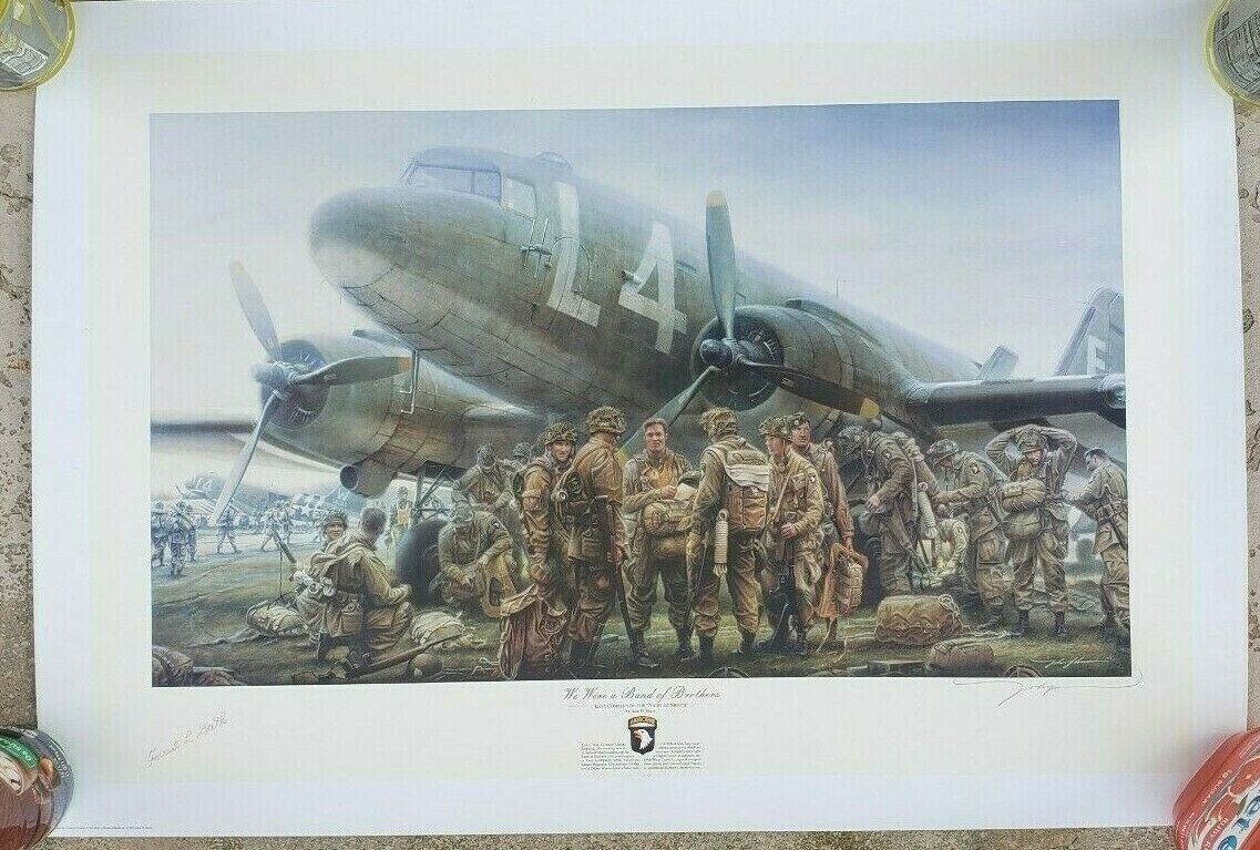 Forrest Guth Band of Brothers Owned & Signed Print \
