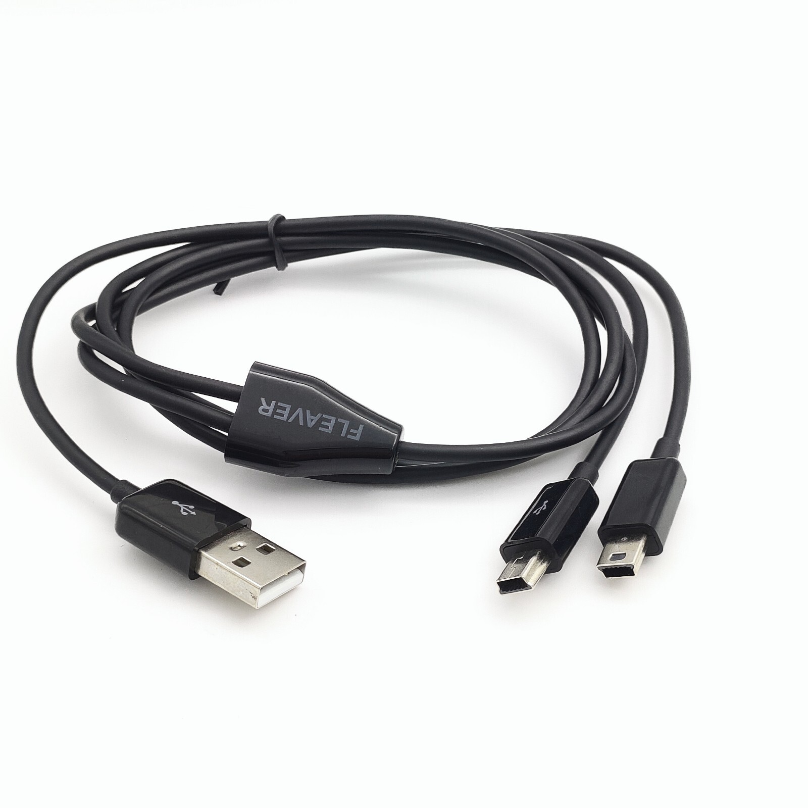 FLEAVER 1m 3ft 2 in 1 Dual Mini USB Splitter Cable Power 2 Mini USB Devices