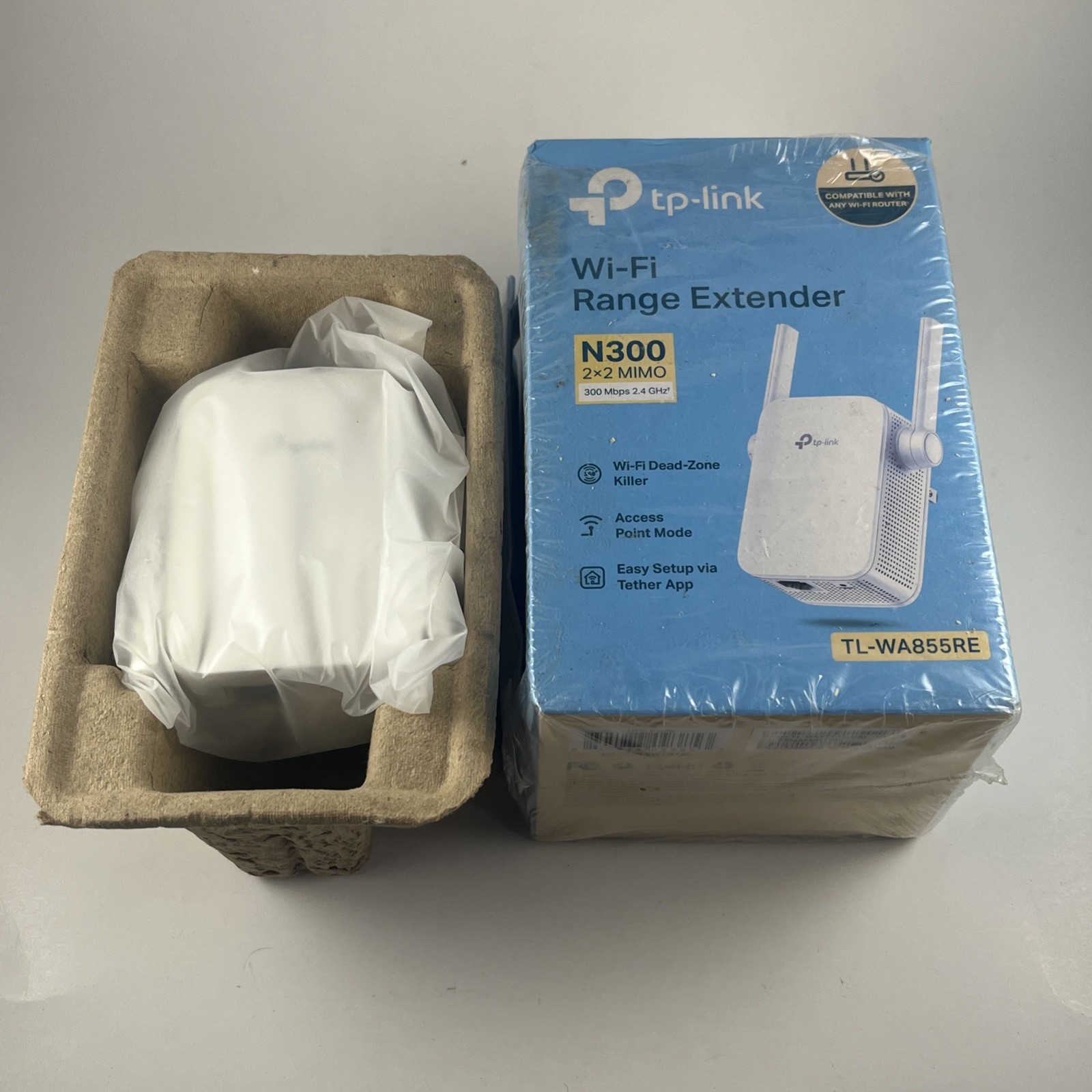 TP-Link N300 WiFi Extender(TL-WA855RE)-WiFi Range Extender, up to 300Mbps speed