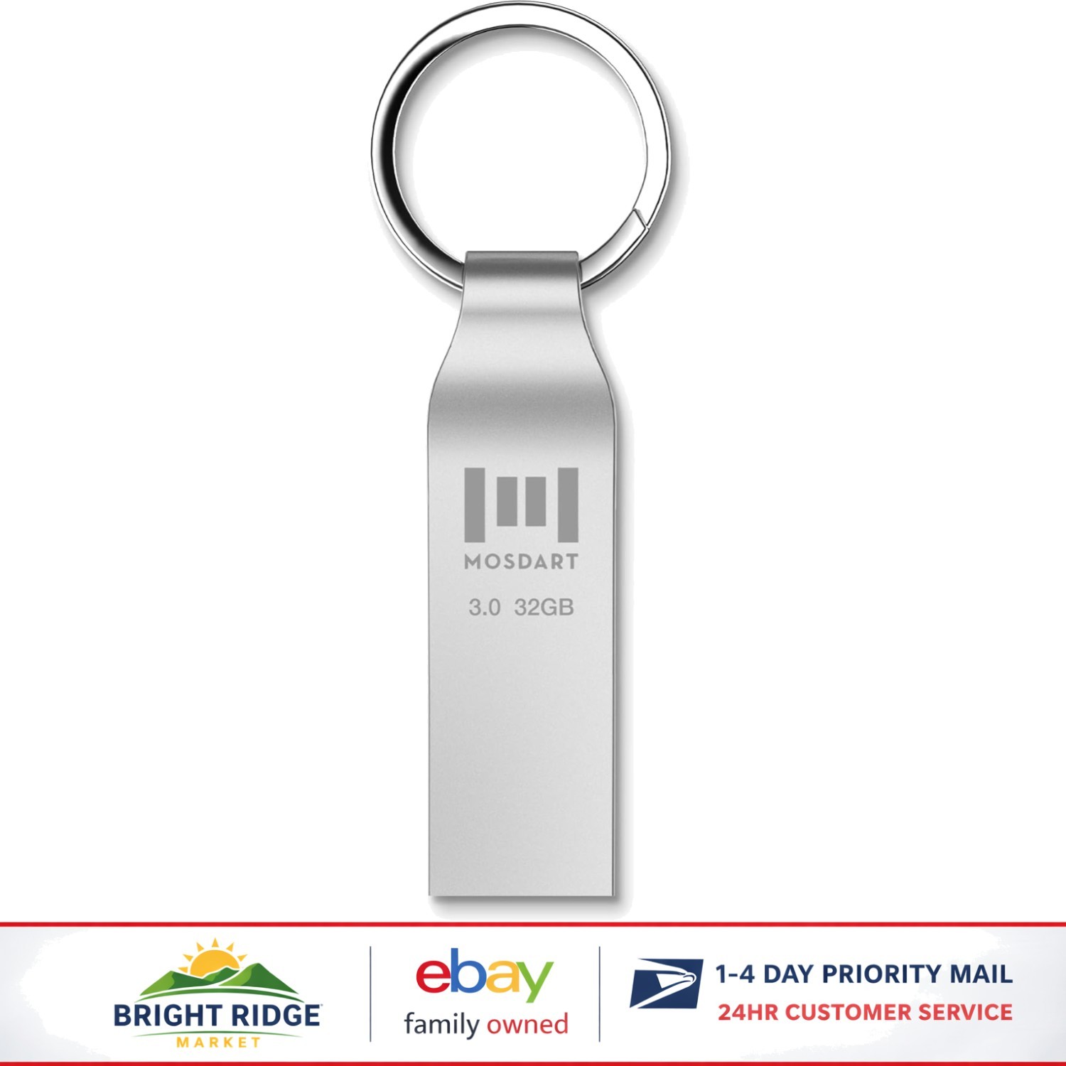 Versatile 32GB Flash Drive with Fast Write Speed and Keychain for Easy Carrying