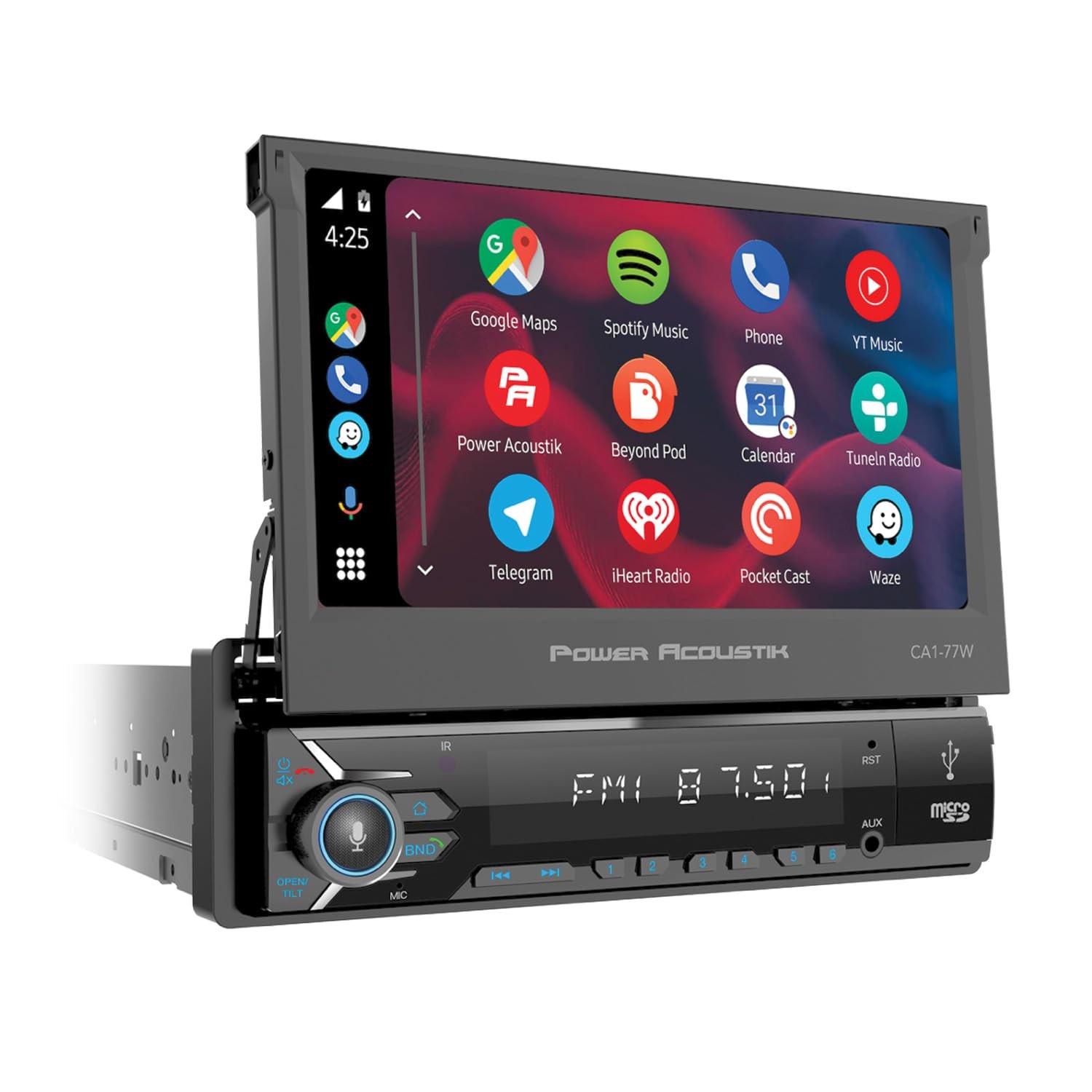 CA1-77W | 7 Inch Flip Out Car Stereo with Wireless Apple CarPlay & Android Au...