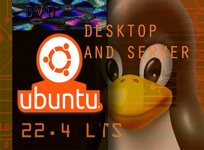 Ubuntu 22.04.2 LTS Desktop and Server DVD SET Latest Version 2024 USA
