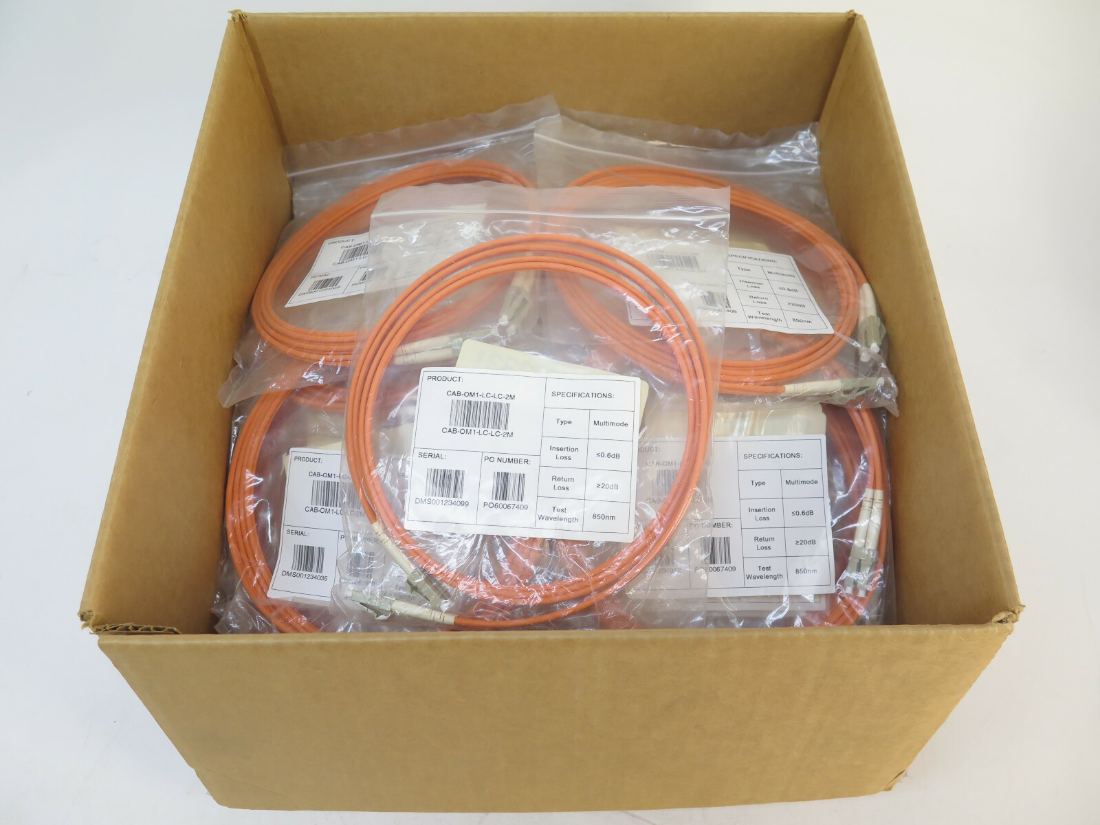 *LOT OF 33* ProLabs CAB-OM1-LC-LC-2M LC-LC, OFNR, Multi-Mode Fiber