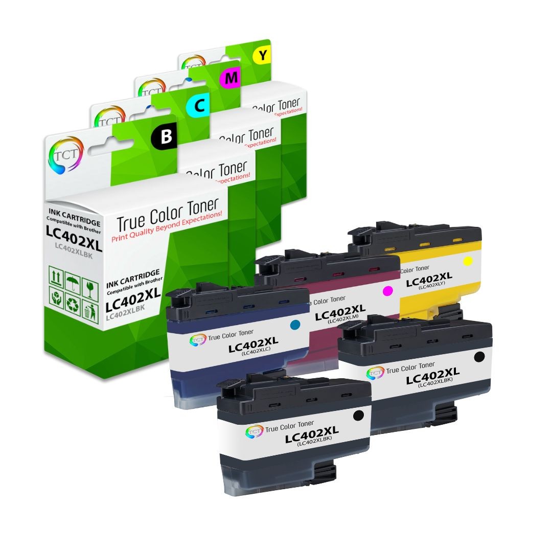 5PK TCT Premium LC402XL BCYM HY for Compatible Brother MFC-J5340 Ink Cartridge