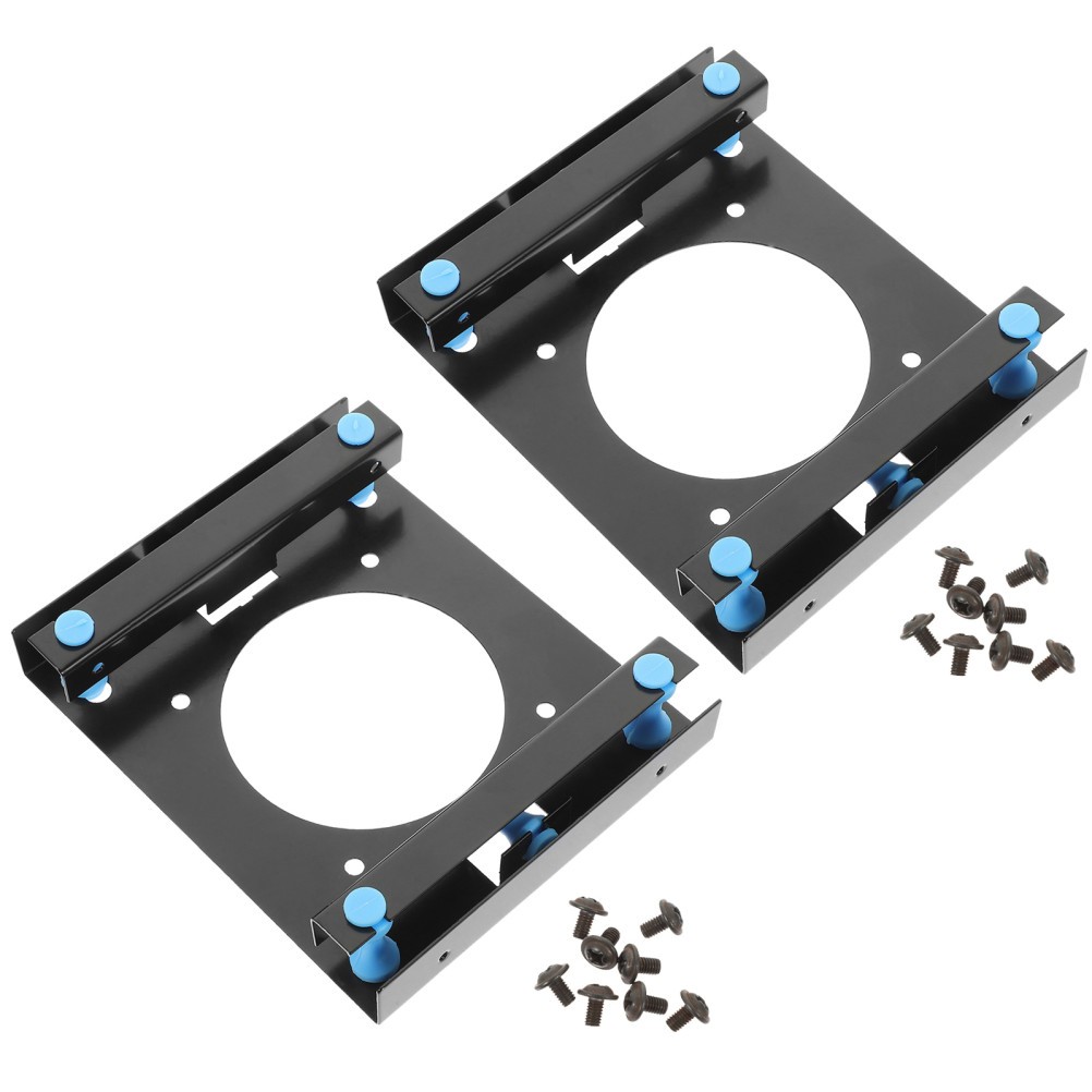 2Pcs Reusable Metal Hard Drive Mounting Holder for Desktop and Laptop Bay
