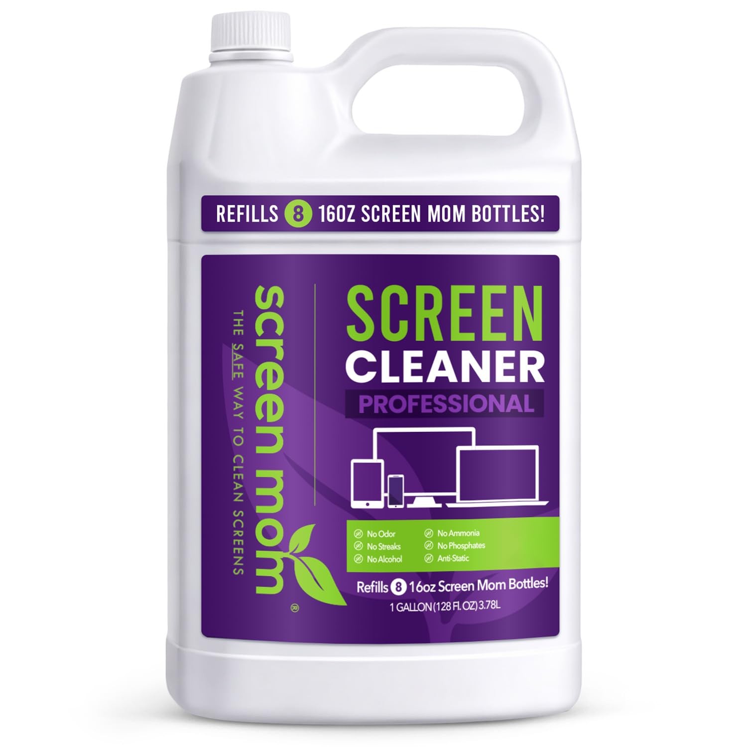 Screen Cleaner Refill Station with Dispensing Tap, 1 Gallon