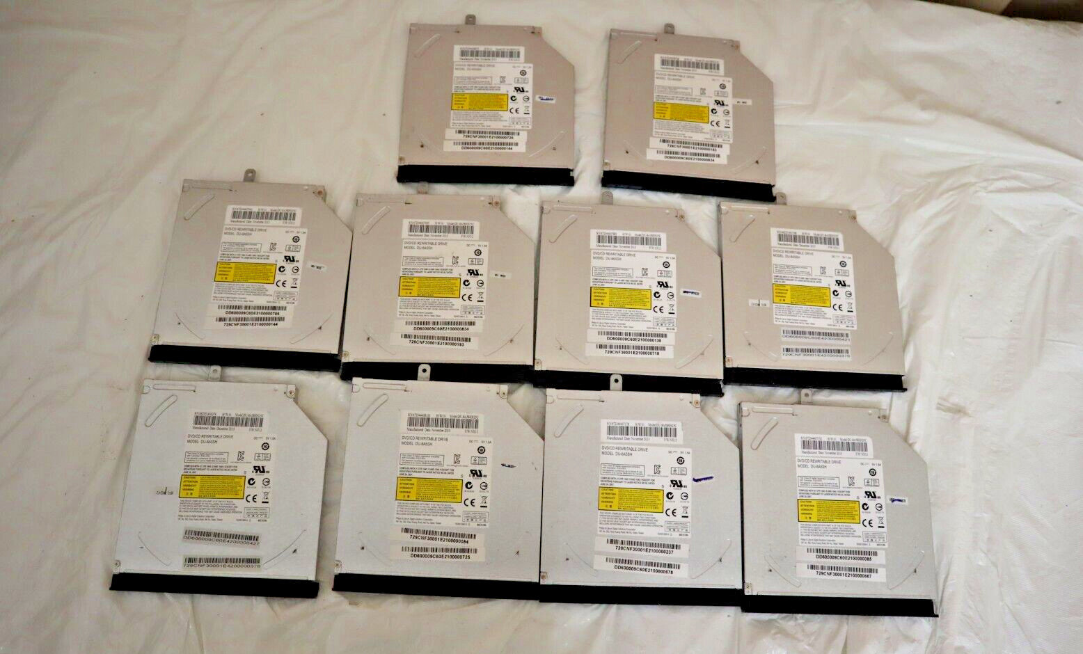 Philips & Lite-on DVD/CD RW Drive Model DS-8A5SH Lot of 10 SATA Burner Drive
