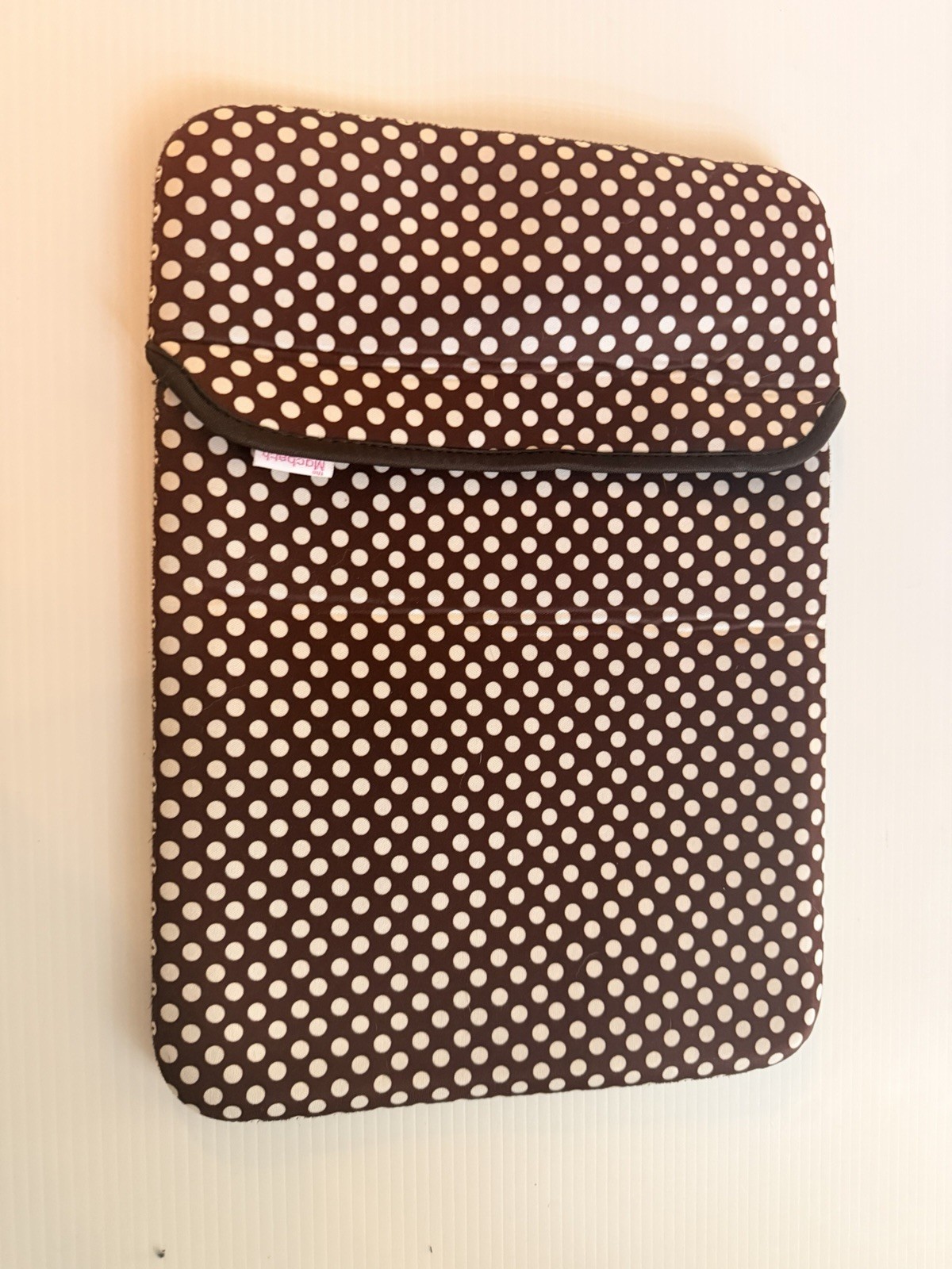 The MacBeth Collection Brown/White Polka Dot Laptop Sleeve Case