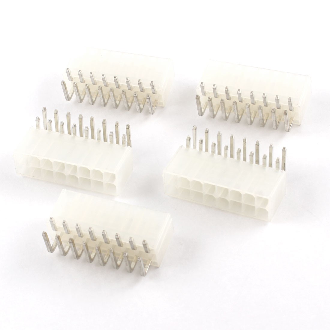 Beige Module PSU 16 Pin 2 Row Terminal ATX Connector Adapter 5 Pcs