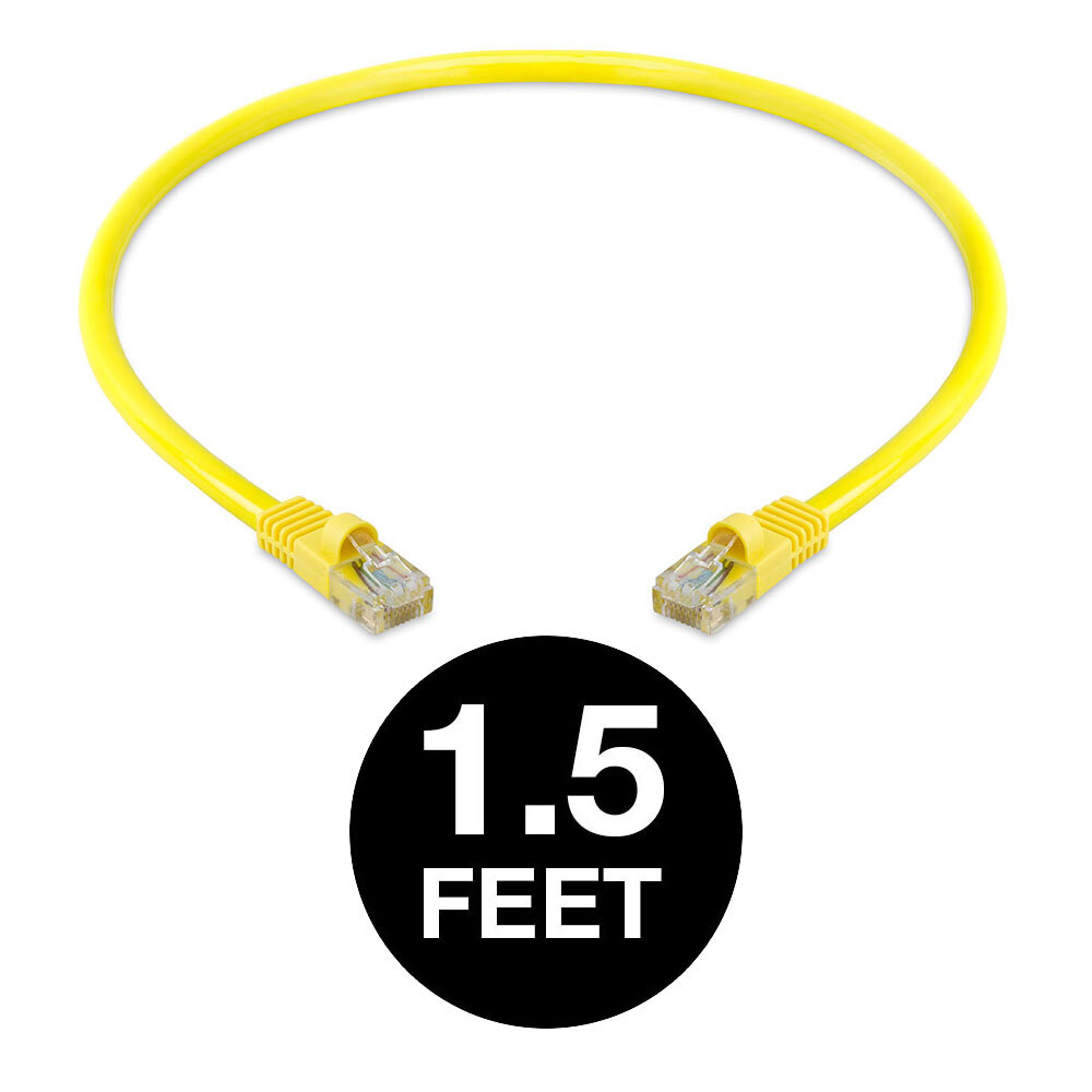 CAT5e Ethernet Cable Lan Router Network CAT5 RJ45 Internet Yellow Patch Cord LOT