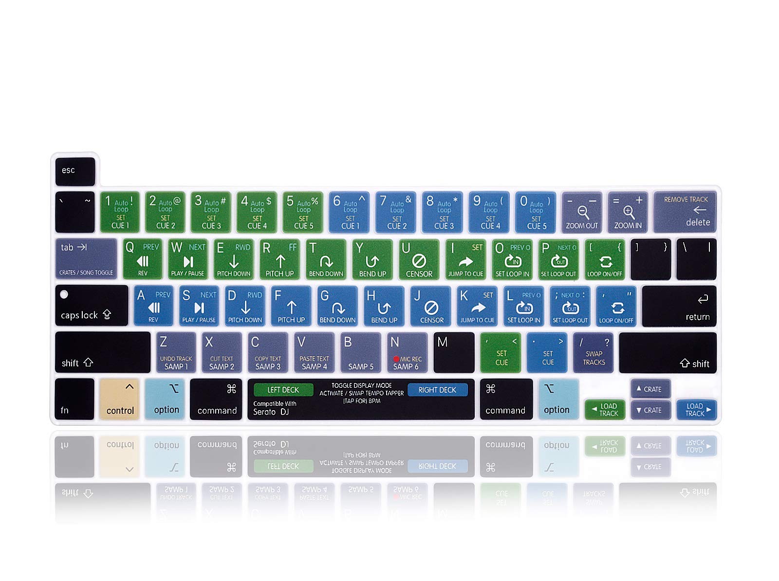 DJ Shortcut Keyboard Cover Fits MacBook Pro 13 16 Inch Touch Bar Models