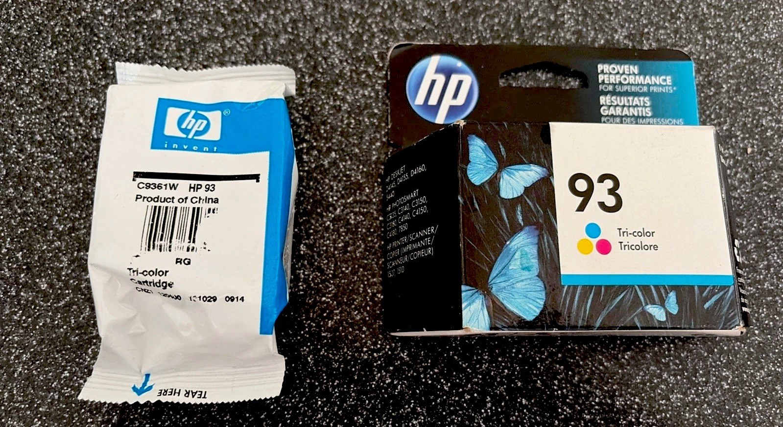 Lot of 2 Genuine HP 93 Tri-Color Ink Cartridges C9361W Sealed New Factory Foil