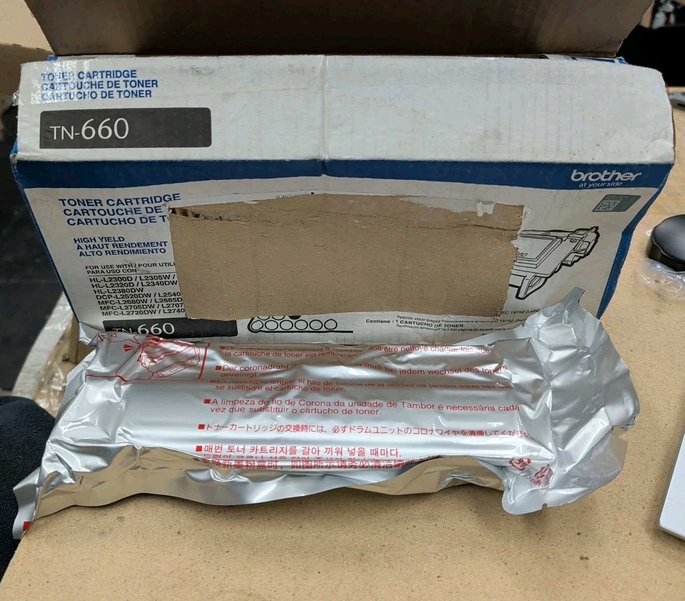 Brother TN660 2600 Page-Yield High-Yield Toner - Black New
