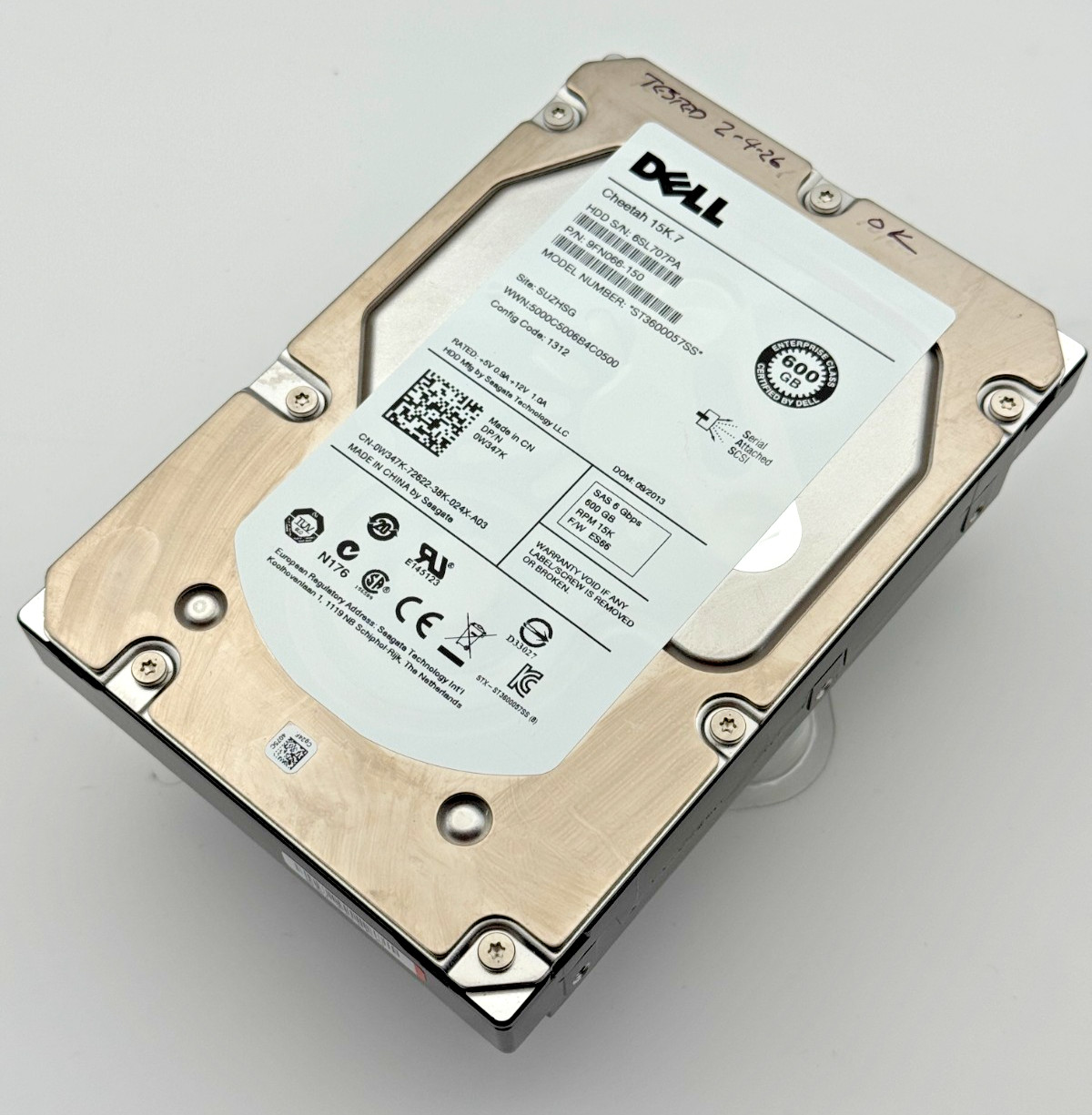 Dell Seagate Cheetah 15K.7 600GB 15K RPM SAS 6 Gbs 3.5"HDD ST3600057SS    1107