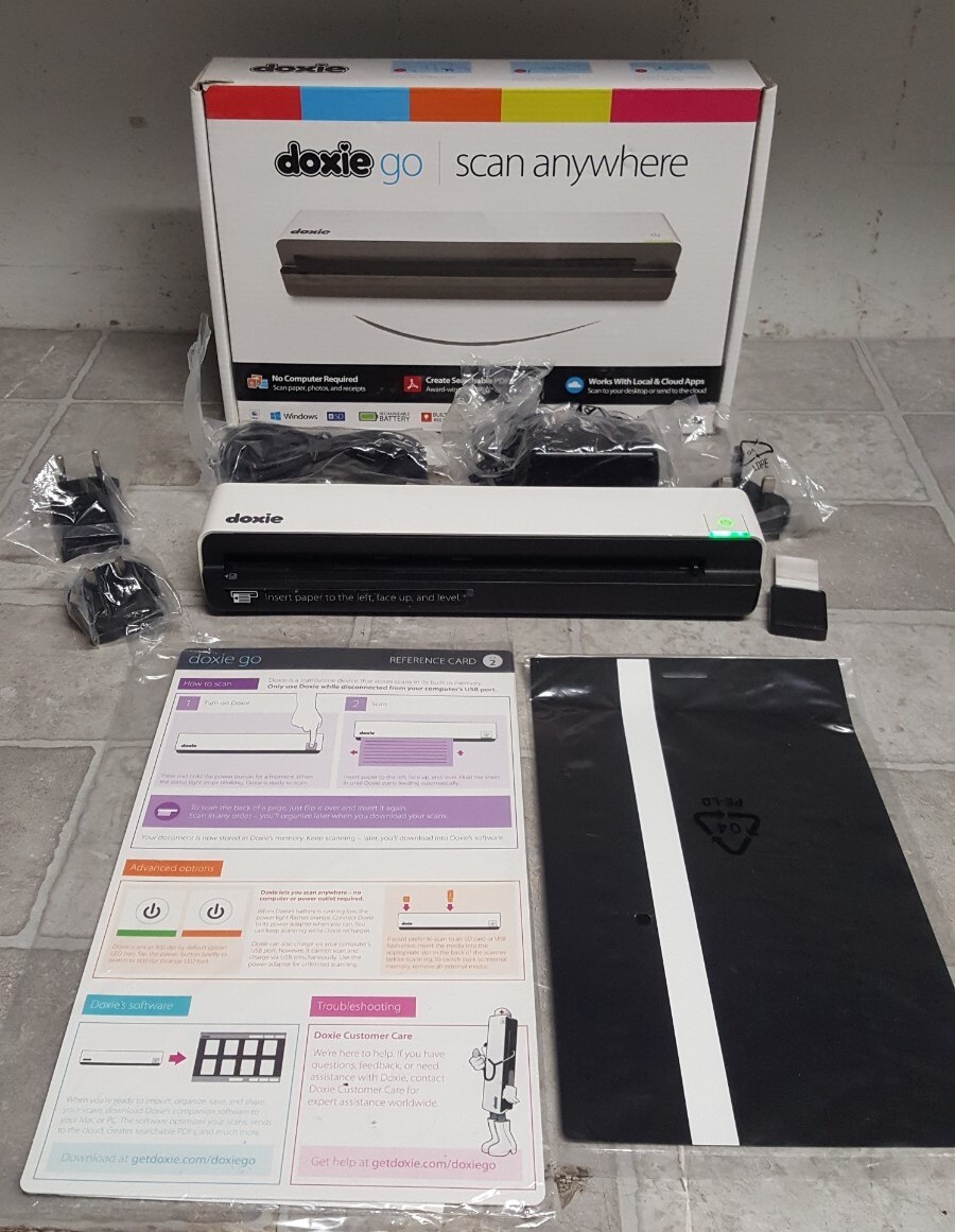 Doxie Go X2 DX210 USB Portable Pass-through Scanner PLEASE READ