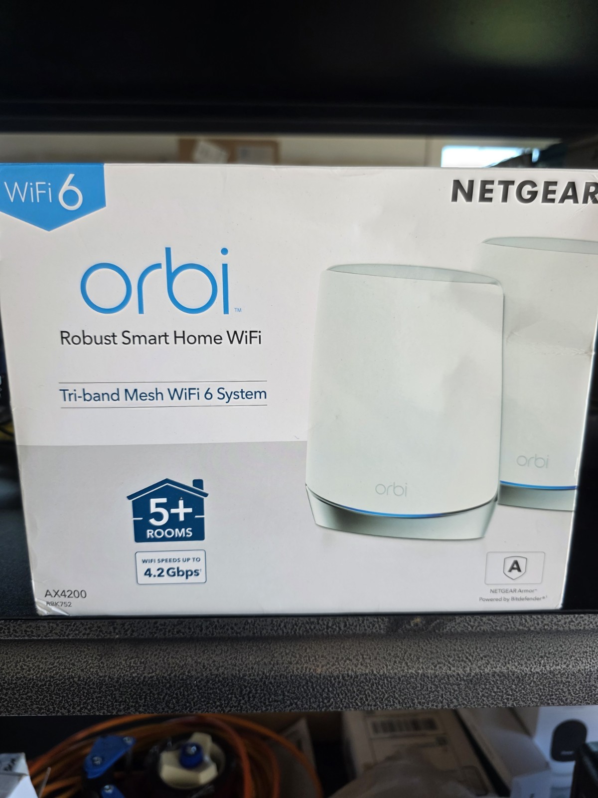 NETGEAR Orbi RBK752 Tri-Band Mesh Wi-Fi 6 System (Set of 2)