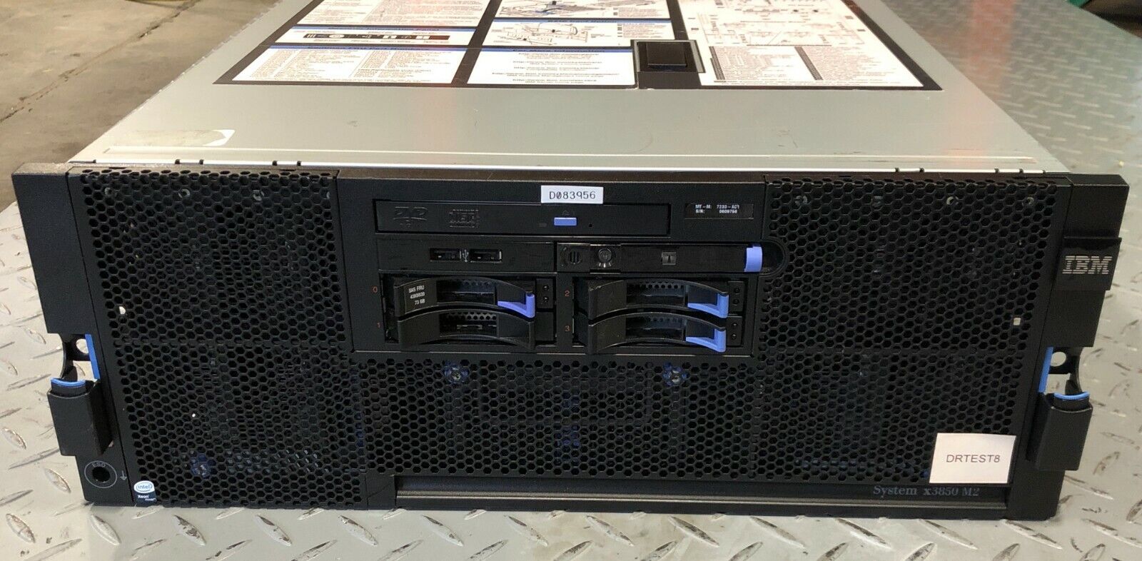 IBM X3850 M2 4x SIX-CORE XEON E7450 2.4GHz 128GB RAM 1x 73GB RAID Rack Server