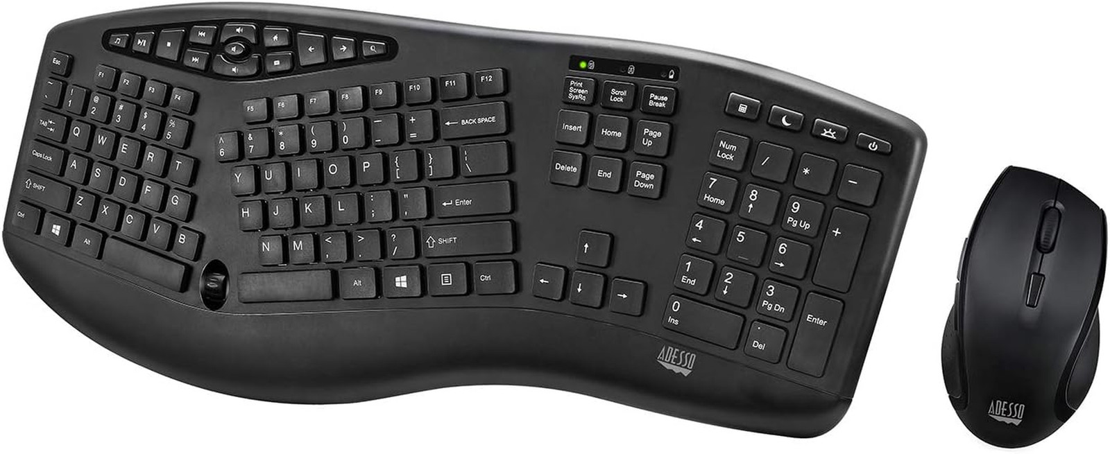 WKB-1600CB Truform Media Wireless Ergonomic Keyboard & Optical Mouse Combo With