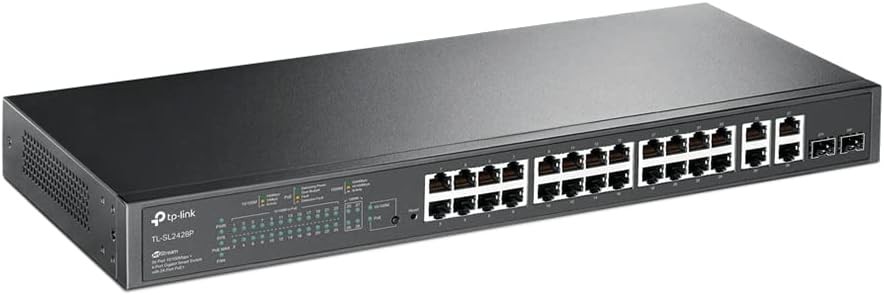 TP-LINK TL-SL2428P 24 Port Rack Mountable Ethernet Switch, New Open Box