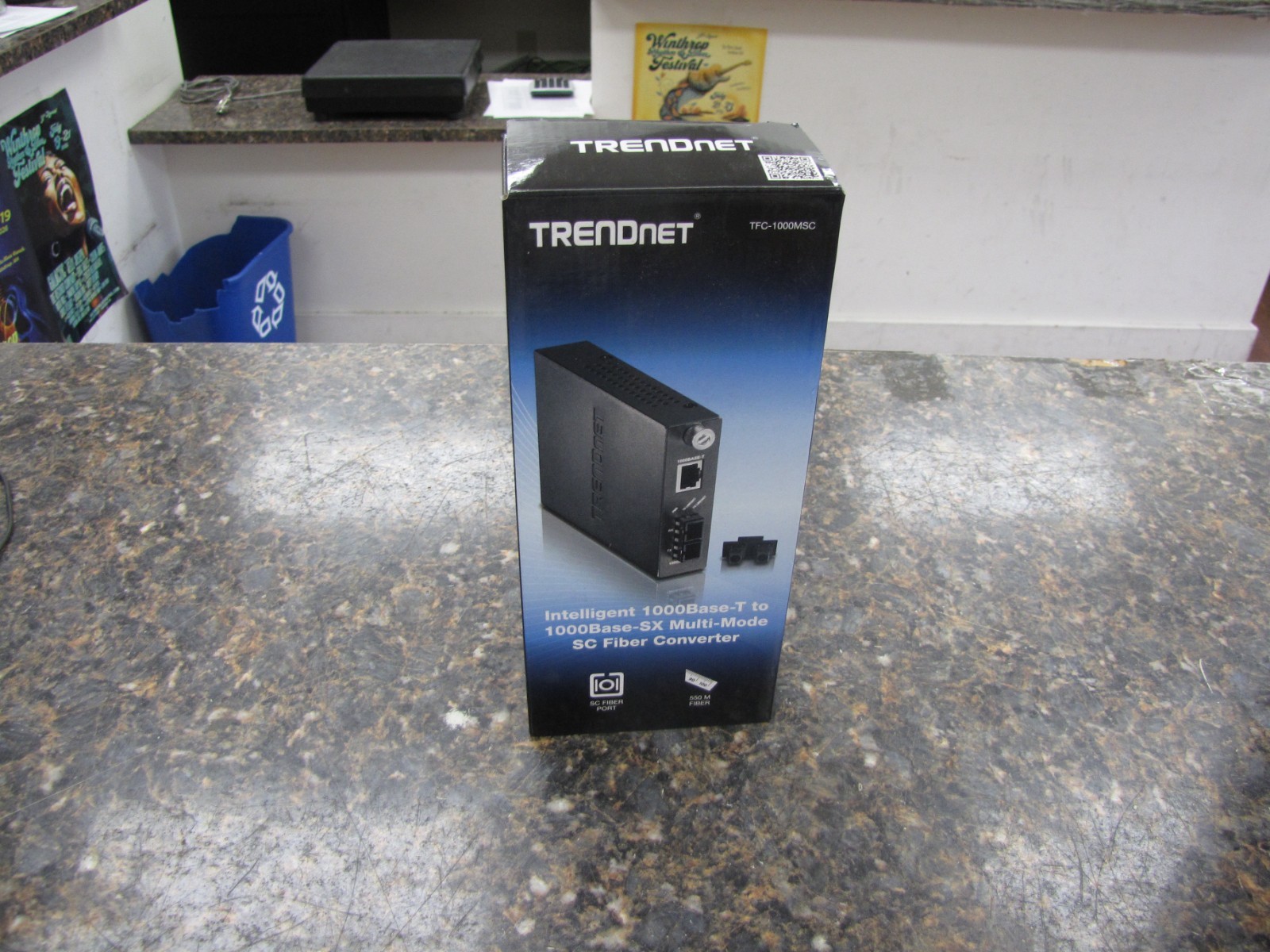 TRENDnet TFC-1000MSC Fiber Converter 1000Base-SX 550m New in box