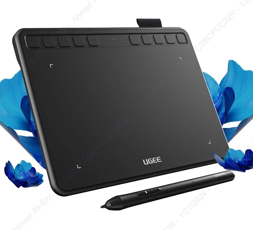 UGEE S640 Graphic Tablet 6 Inch Drawing Pad, Windows, Mac,Android Purple & black