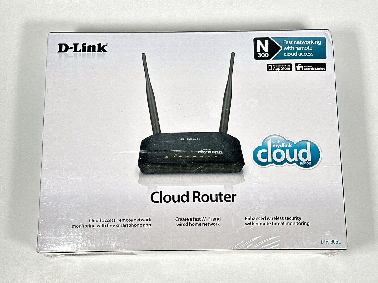 D-LINK Cloud Router DIR-605L N300 4 Port Ethernet Mydlink Cloud Services