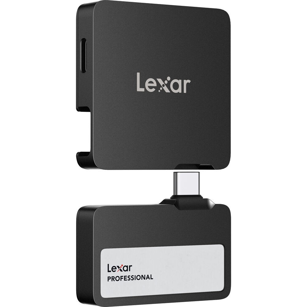 Lexar Professional Go 2TB Portable SSD with Hub USB 3.2 Gen 2 - Black