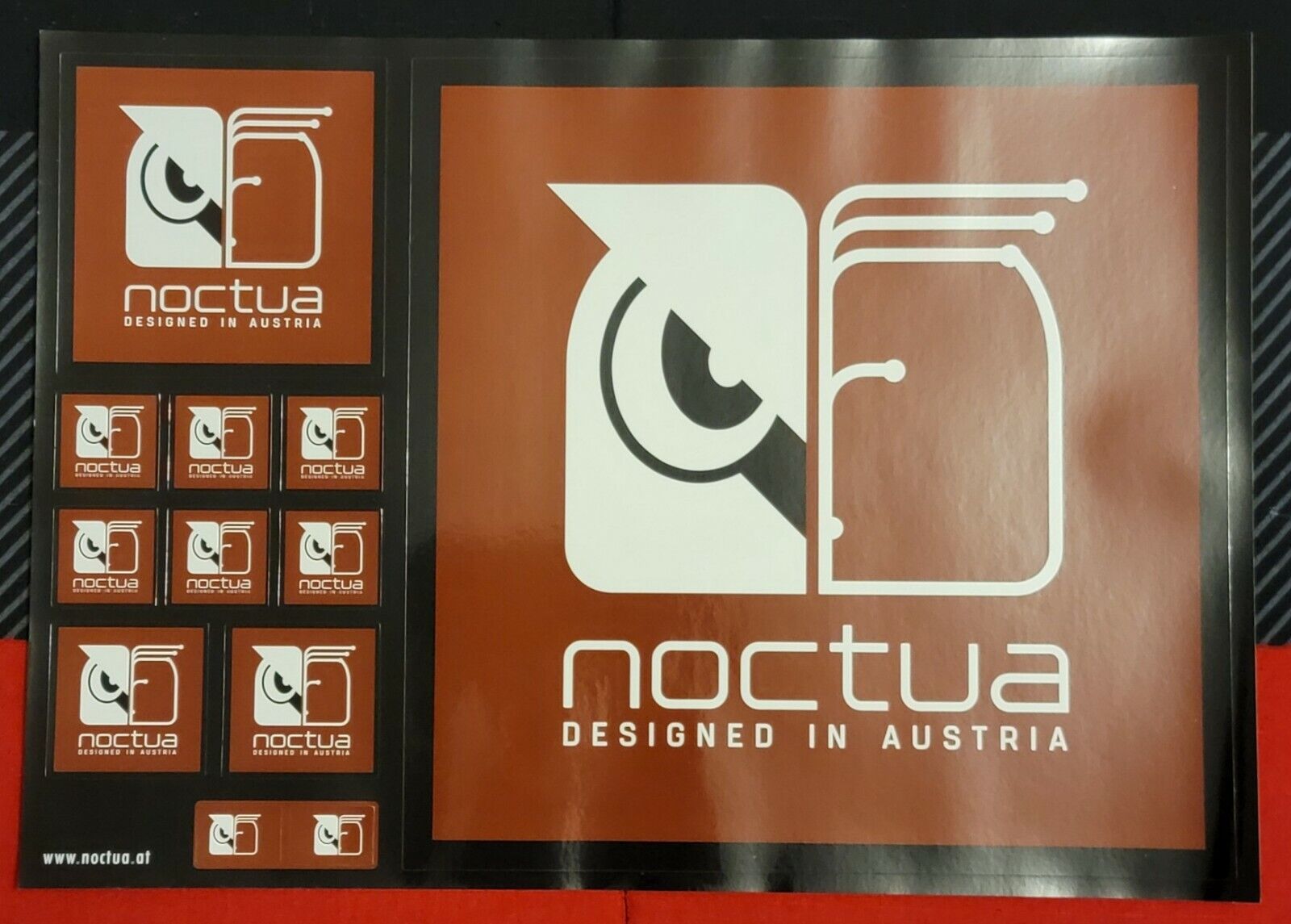 Noctua Promo Logo Decal Sticker Sheet Extremely Rare Promo 2019