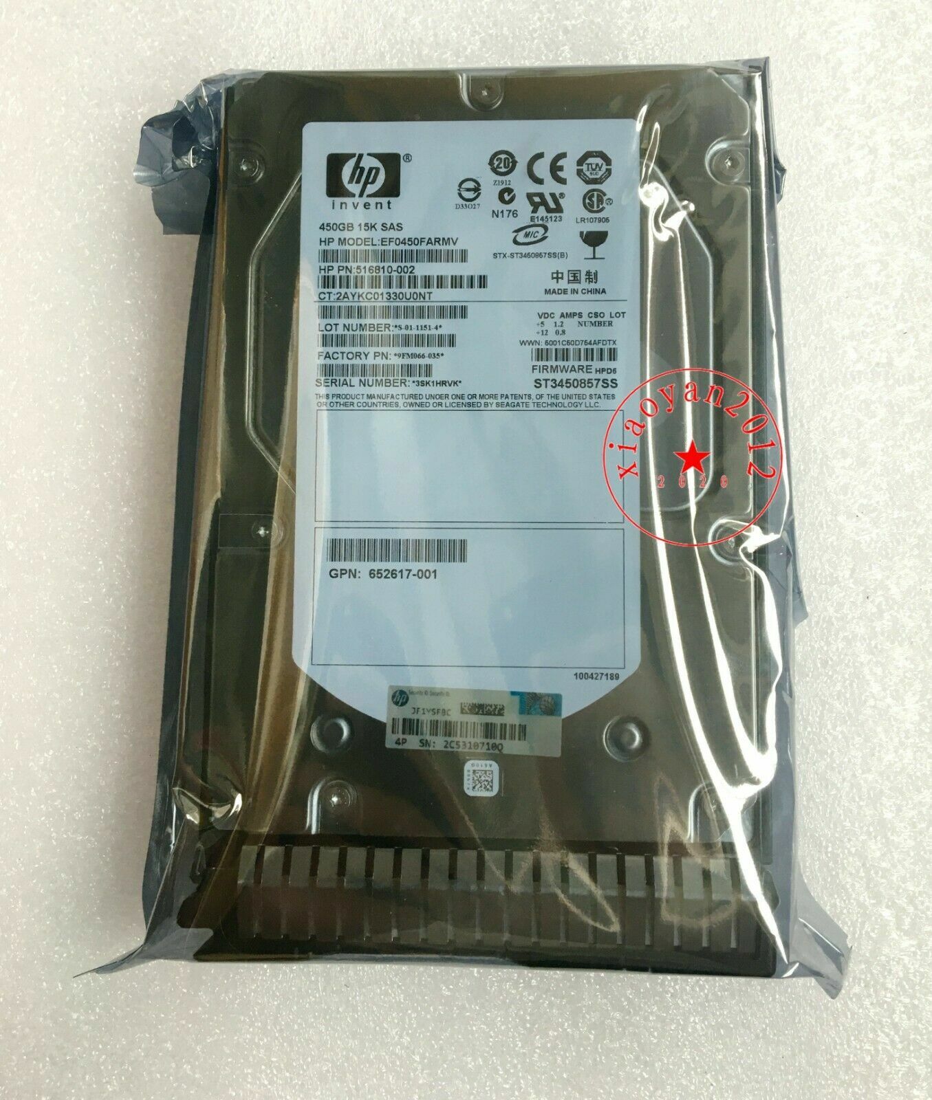 HP 652615-B21 G8 G9 server hard disk 450G 15K SAS 3.5 653951-001
