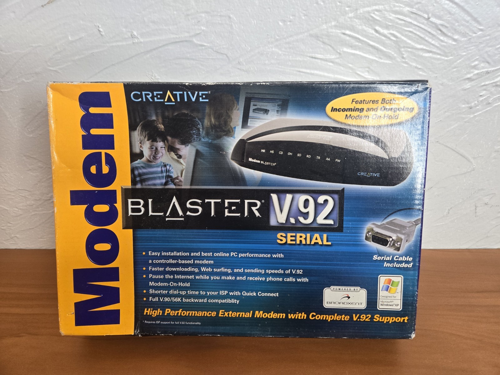 NEW Creative Modem Blaster V.92 Serial External 56K Dial-Up Modem NIB Retro J119