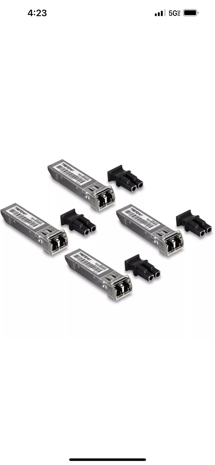 TRENDnet - TEG-MGBSX/4 - TRENDnet SFP Multi-Mode LC Module 4-Pack, TEG-MGBSX/4,