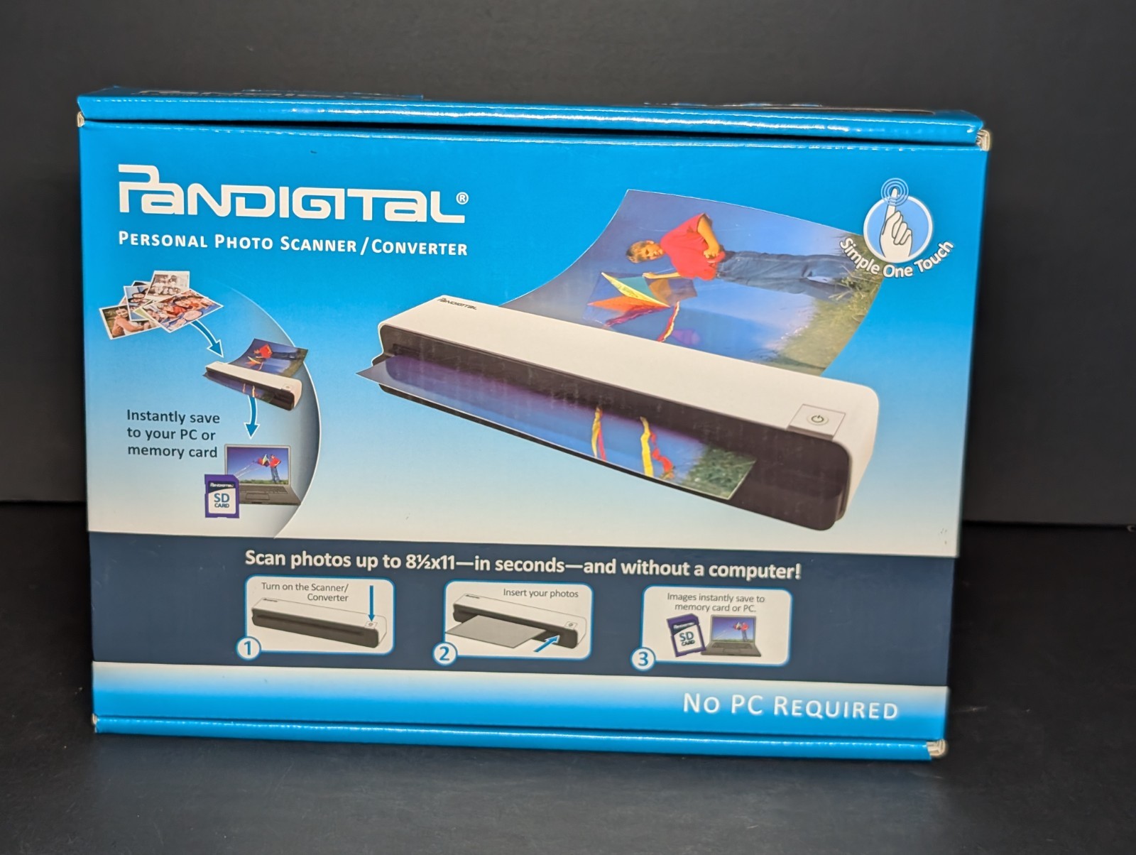 Pandigital Personal Photo Scanner Converter PANSCN06R Red With SD Card