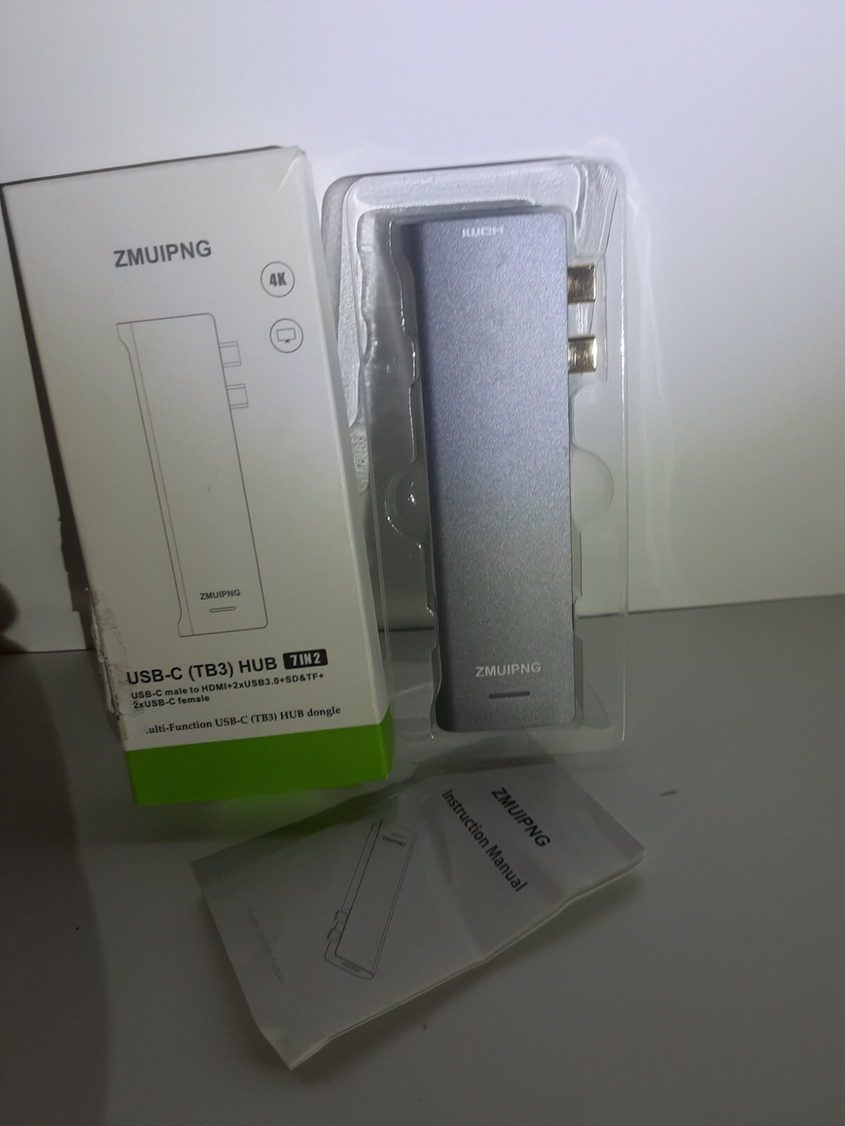 ZMUIPNG Multi-Function USB-C (TB3) HUB 7-in-2 Dongle Mac Book Pro