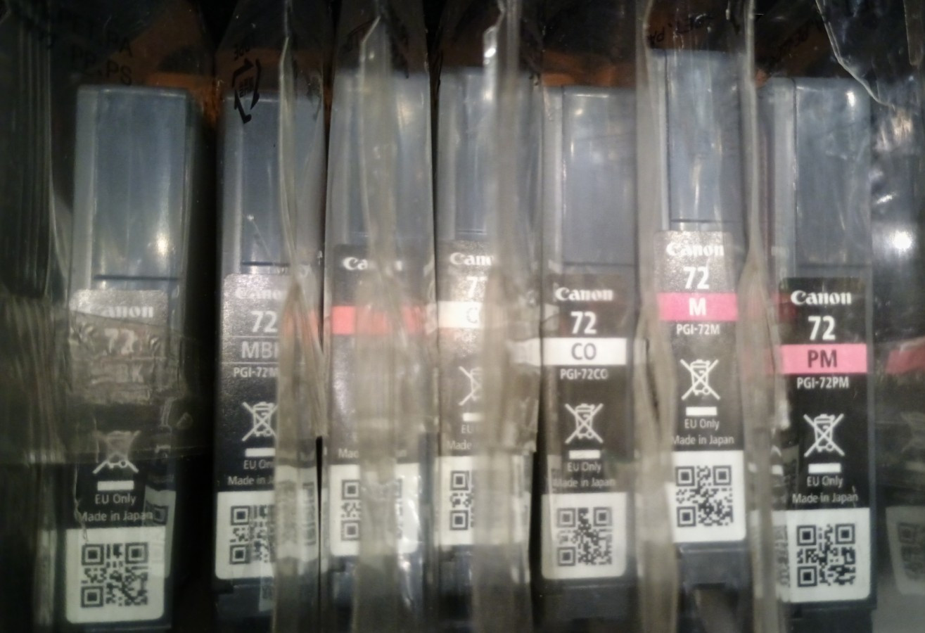 LOT of 7 Genuine NEW CANON PGI-72 Ink Tanks Pixma PRO-10 MBK x2 CO x2 PM M R