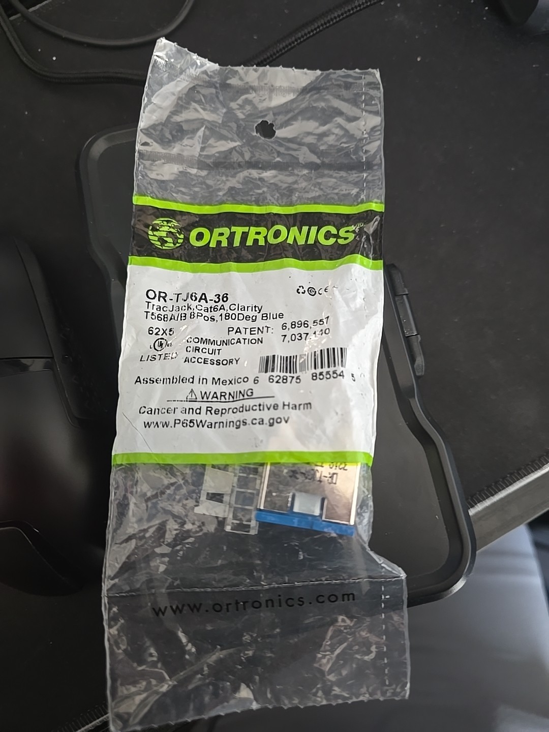 Ortronics OR-TJ6A-36 TracJack Cat6a Jack Blue ~STSI