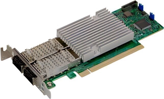 Supermicro AOC-S100GC-i2C Rev 1.02 100GbE 2-Port  PCIe 4.0 x16 Low Profile Card