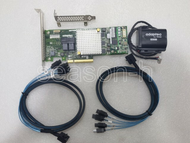 Adaptec ASR-8805 12GB SAS/SATA/SSD Raid Controller card +AFM-700CC +2* 8643-sata