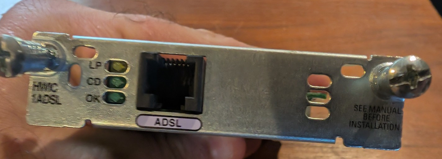 CISCO HWIC-1ADSL 1-Port High Speed ADSL WAN Interface Card ADSL HWIC 1ADSL