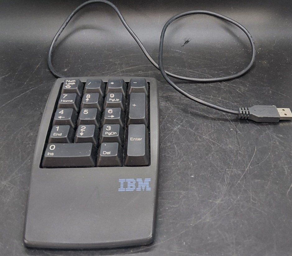 IBM USB Numeric Keypad KU-9880 - Black Used WORKS