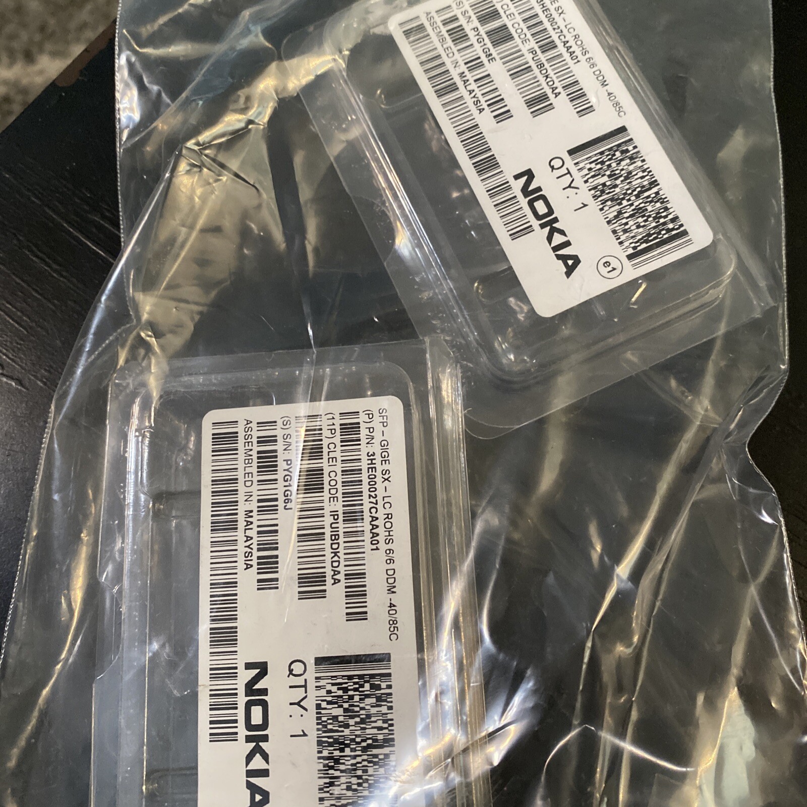 2 Qty Nokia Finisar 3HE00027CAAA01 FTLF8519P3BTL-A6 IPUIBDKDAA Transceiver (b60)