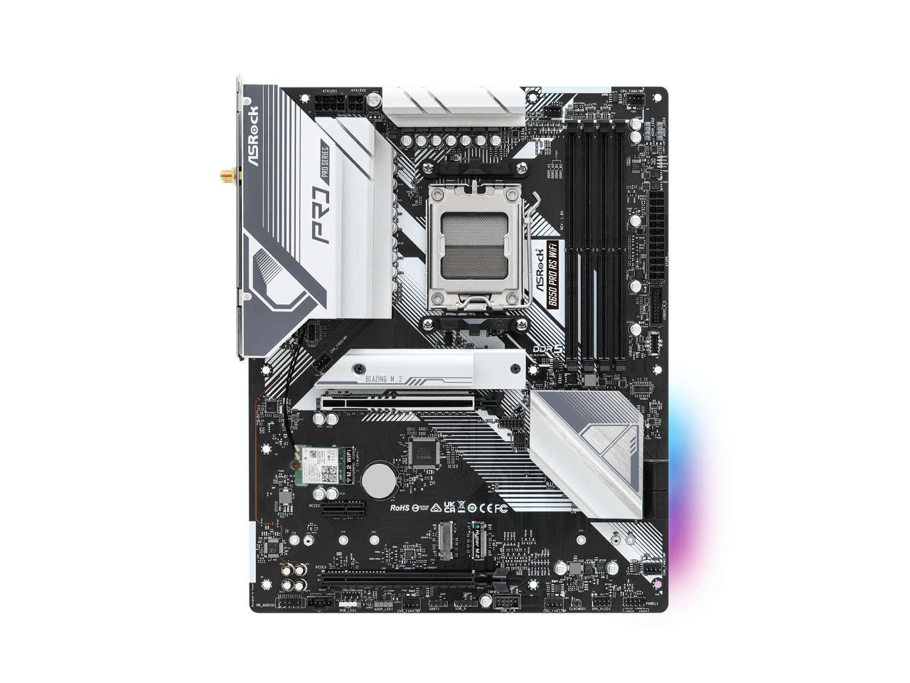 ASRock B650 Pro RS WiFi AM5 AMD B650 SATA 6Gb/s ATX Motherboard