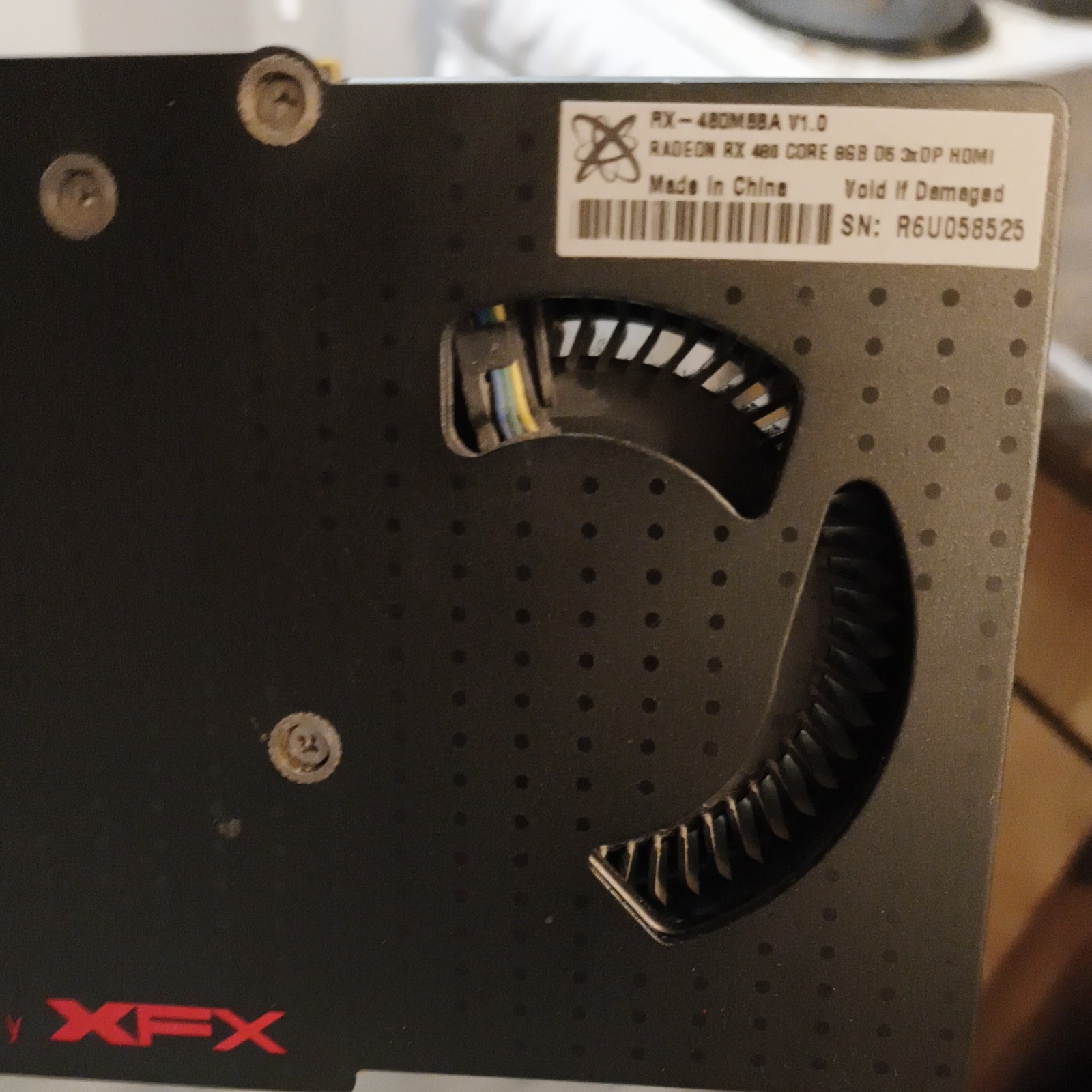 XFX RX-480M8BA VA1 AMD Radeon RX 480 8GB GDDR5 PCIe Graphics Card