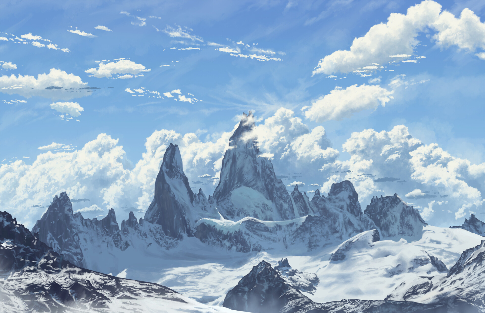 Landscape nature snow winter Custom Gaming Mat Desk