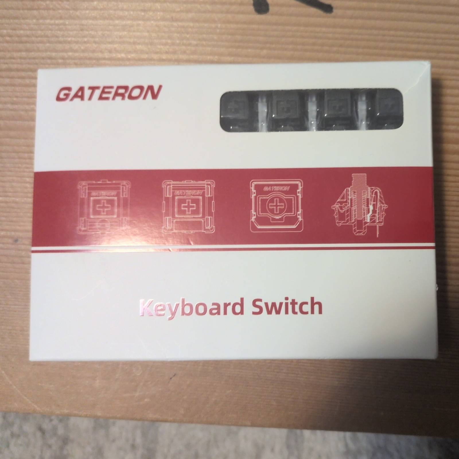 Gateron KS-8 Black Linear Keyboard Switches 40 Pack 5 Pin MX Mechanical Switch