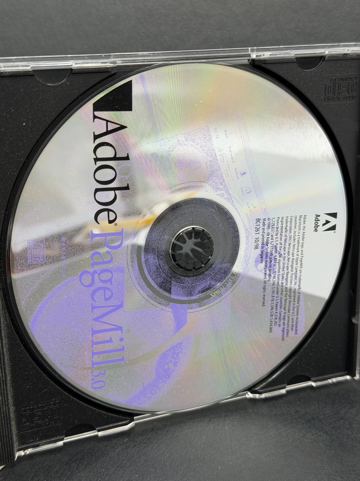 Adobe PageMill 3.0 Macintosh Mac CD-ROM 1998 Vintage Software Key