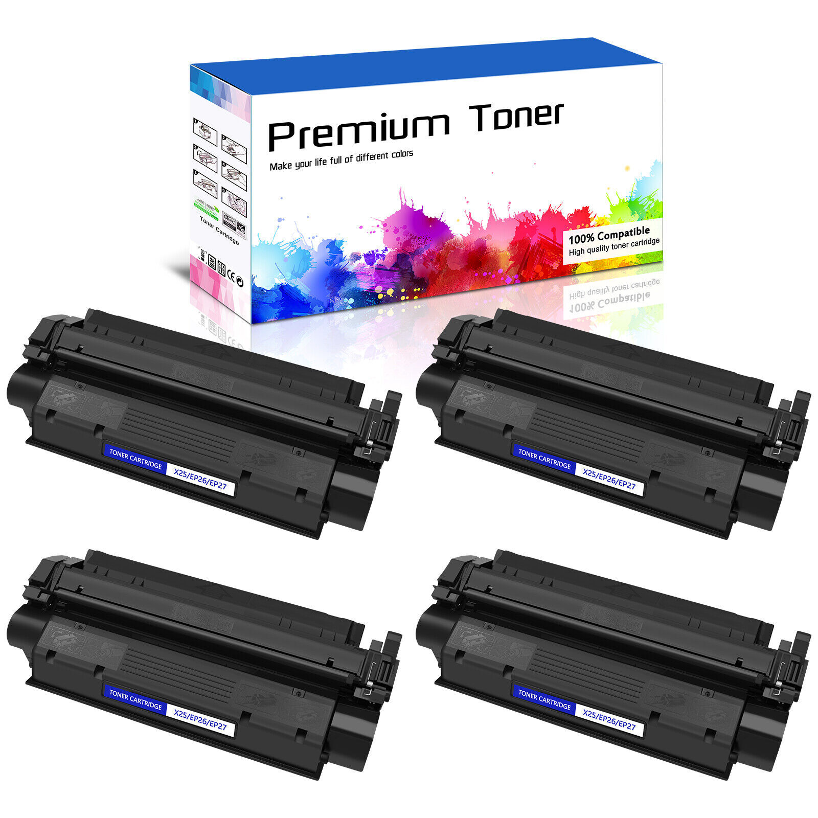 4PK X-25 X25 Toner Cartridge for Canon ImageCLASS MF3110 MF3111 MF3112 MF3240