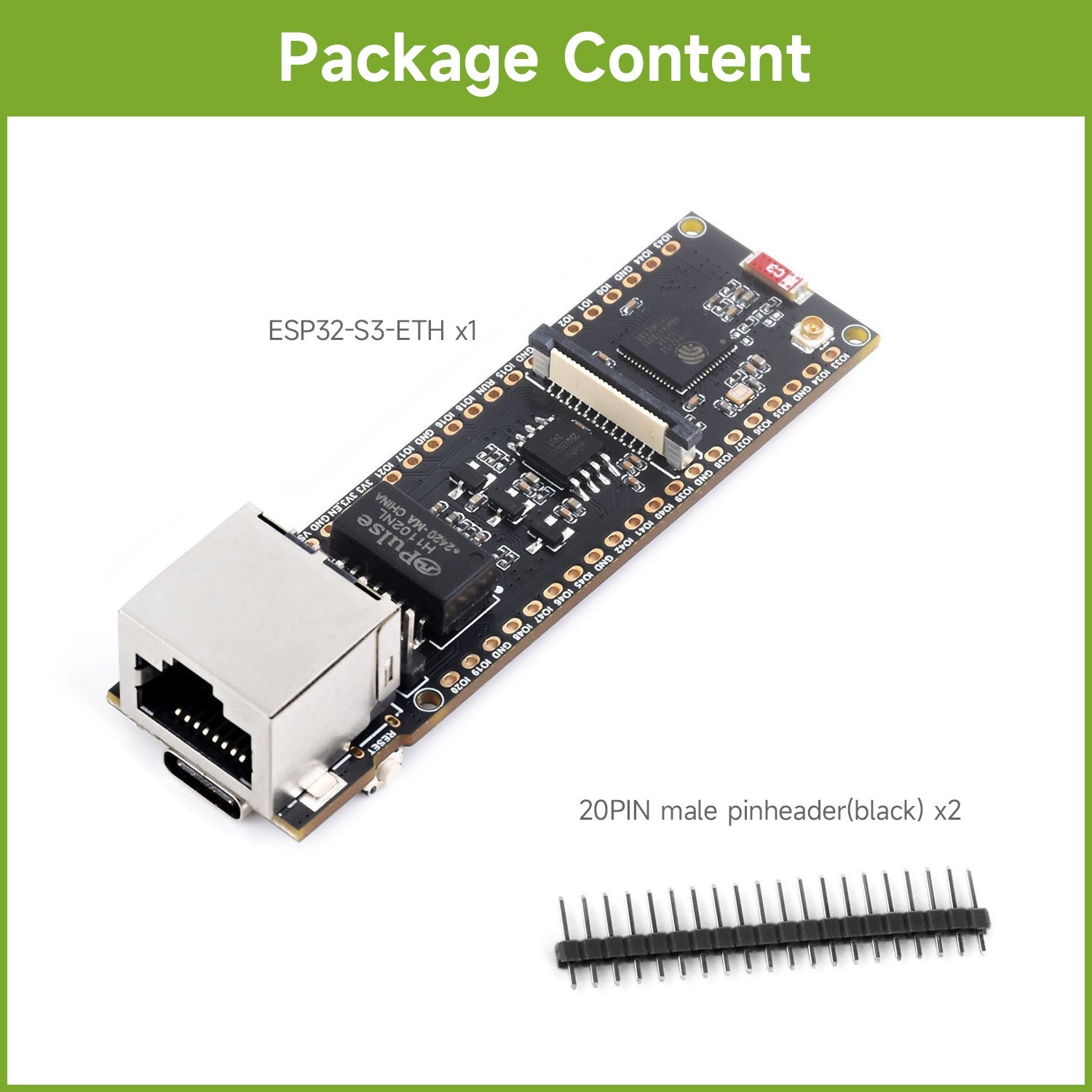 Waveshare ESP32-S3 ETH Development Board 10/100Mbps RJ45 Ethernet port Dual Core