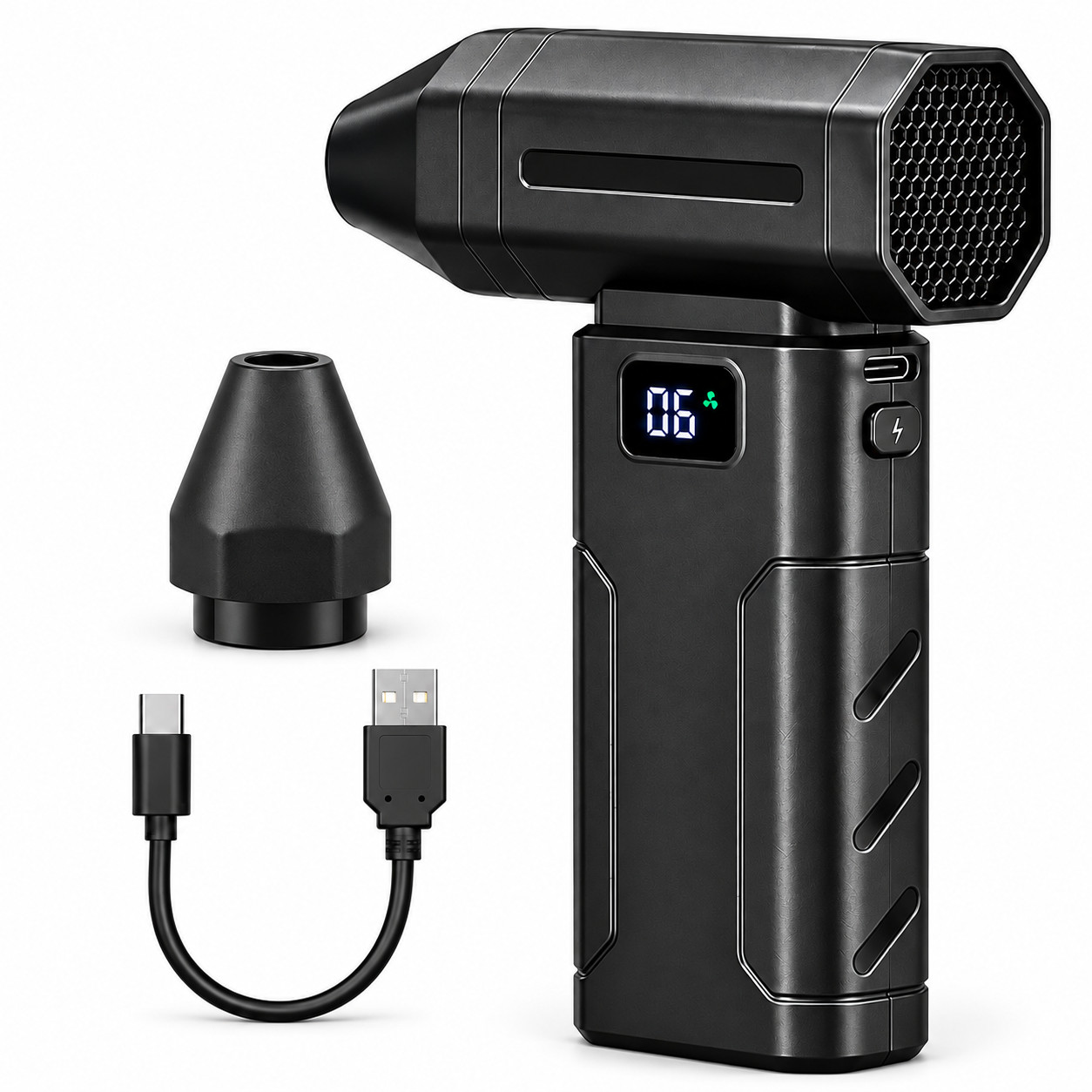 Electric Air Duster with 120,000 RPM High-Speed Motor, 5,200mAh Rechargeable Bat
