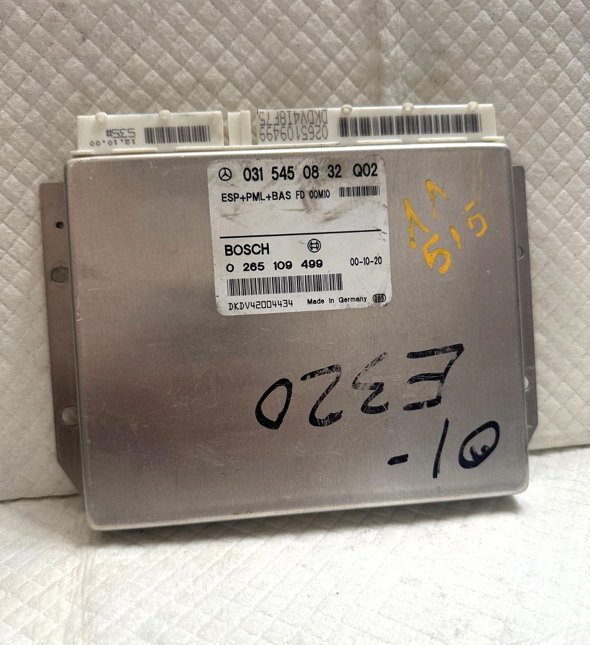 2000-02 Mercedes Benz E320/E430 ABS Control Module 031 545 08 32 Q02 0EM(AA 515)