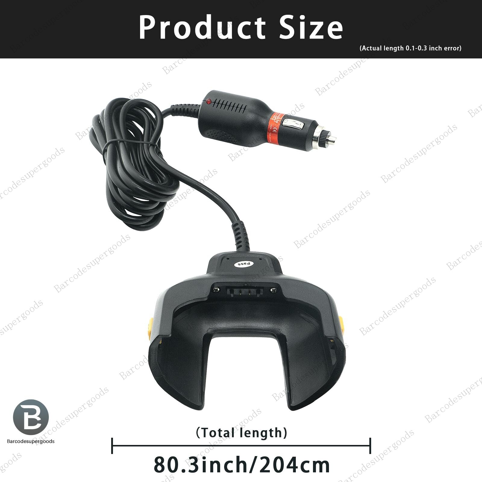 DC Vehicle Auto Charger Cable for  Zebra TC70 TC75 TC77 CHG-TC7X-CLA1-01